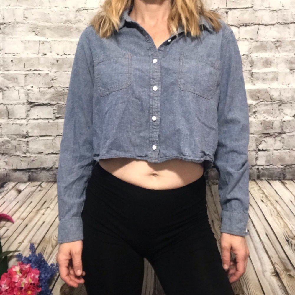 ‼️MODBE Cropped Denim Top Size Large‼️